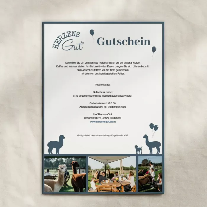 Alpaka-Picknick-Gutschein – Bild 3